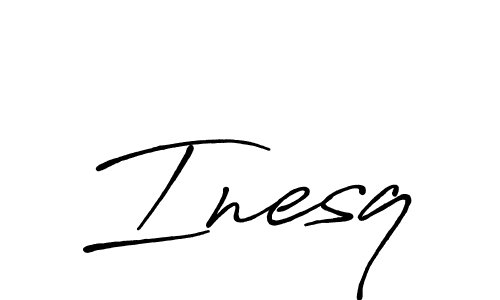 It looks lik you need a new signature style for name Inesq. Design unique handwritten (Antro_Vectra_Bolder) signature with our free signature maker in just a few clicks. Inesq signature style 7 images and pictures png