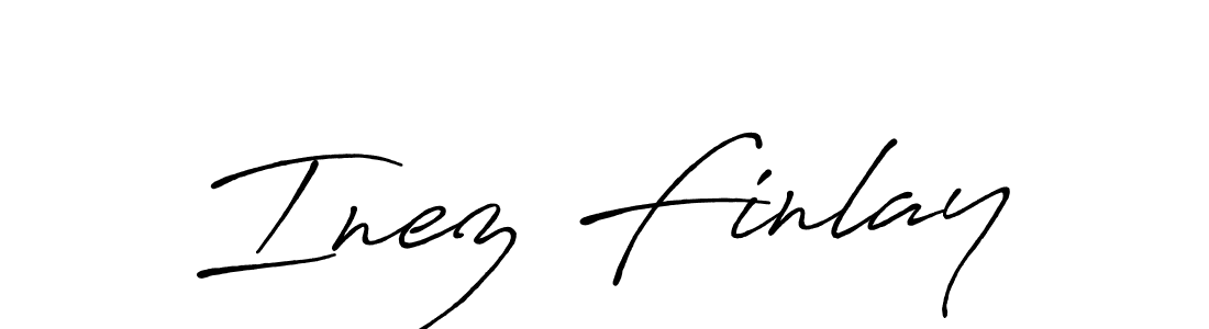 Create a beautiful signature design for name Inez Finlay. With this signature (Antro_Vectra_Bolder) fonts, you can make a handwritten signature for free. Inez Finlay signature style 7 images and pictures png
