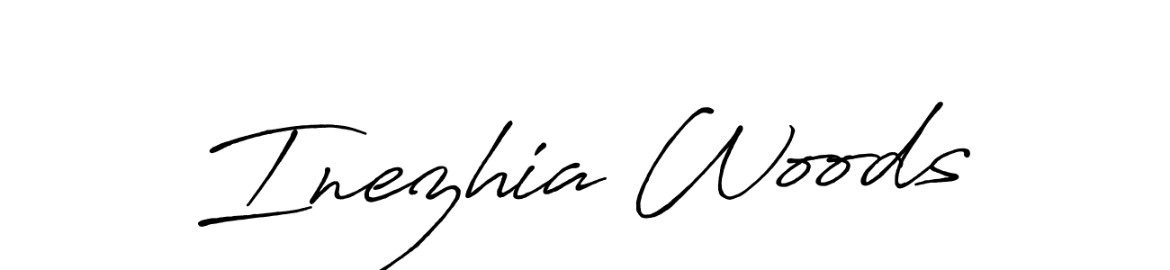 Make a beautiful signature design for name Inezhia Woods. With this signature (Antro_Vectra_Bolder) style, you can create a handwritten signature for free. Inezhia Woods signature style 7 images and pictures png