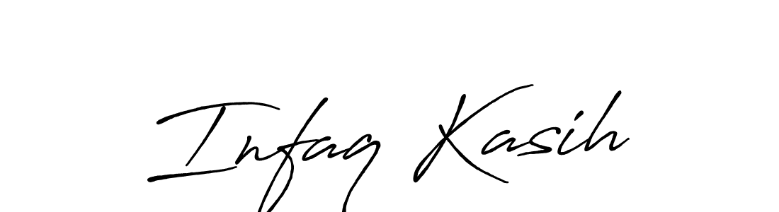 How to make Infaq Kasih name signature. Use Antro_Vectra_Bolder style for creating short signs online. This is the latest handwritten sign. Infaq Kasih signature style 7 images and pictures png