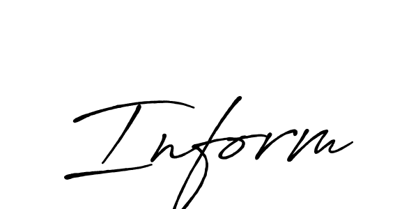 How to make Inform signature? Antro_Vectra_Bolder is a professional autograph style. Create handwritten signature for Inform name. Inform signature style 7 images and pictures png
