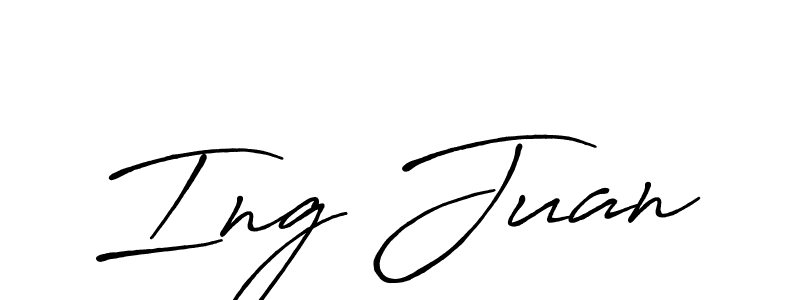 Ing Juan stylish signature style. Best Handwritten Sign (Antro_Vectra_Bolder) for my name. Handwritten Signature Collection Ideas for my name Ing Juan. Ing Juan signature style 7 images and pictures png