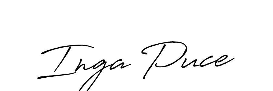 Create a beautiful signature design for name Inga Puce. With this signature (Antro_Vectra_Bolder) fonts, you can make a handwritten signature for free. Inga Puce signature style 7 images and pictures png