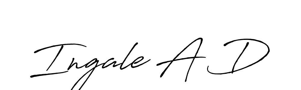 How to make Ingale A D name signature. Use Antro_Vectra_Bolder style for creating short signs online. This is the latest handwritten sign. Ingale A D signature style 7 images and pictures png