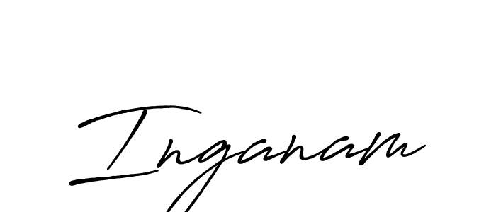 Make a beautiful signature design for name Inganam. With this signature (Antro_Vectra_Bolder) style, you can create a handwritten signature for free. Inganam signature style 7 images and pictures png