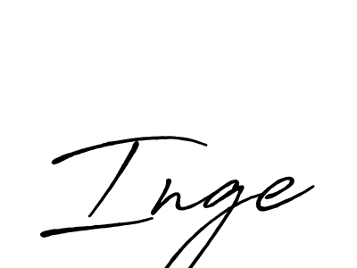 Also we have Inge name is the best signature style. Create professional handwritten signature collection using Antro_Vectra_Bolder autograph style. Inge signature style 7 images and pictures png