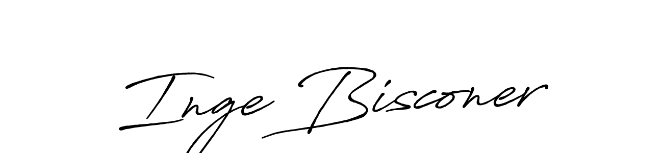 Create a beautiful signature design for name Inge Bisconer. With this signature (Antro_Vectra_Bolder) fonts, you can make a handwritten signature for free. Inge Bisconer signature style 7 images and pictures png