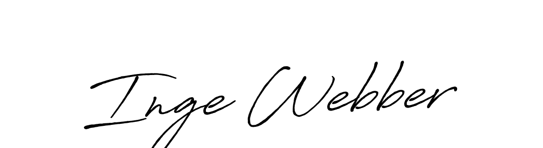 How to make Inge Webber name signature. Use Antro_Vectra_Bolder style for creating short signs online. This is the latest handwritten sign. Inge Webber signature style 7 images and pictures png