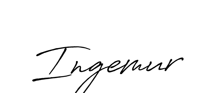 How to make Ingemur name signature. Use Antro_Vectra_Bolder style for creating short signs online. This is the latest handwritten sign. Ingemur signature style 7 images and pictures png