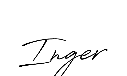 Design your own signature with our free online signature maker. With this signature software, you can create a handwritten (Antro_Vectra_Bolder) signature for name Inger. Inger signature style 7 images and pictures png