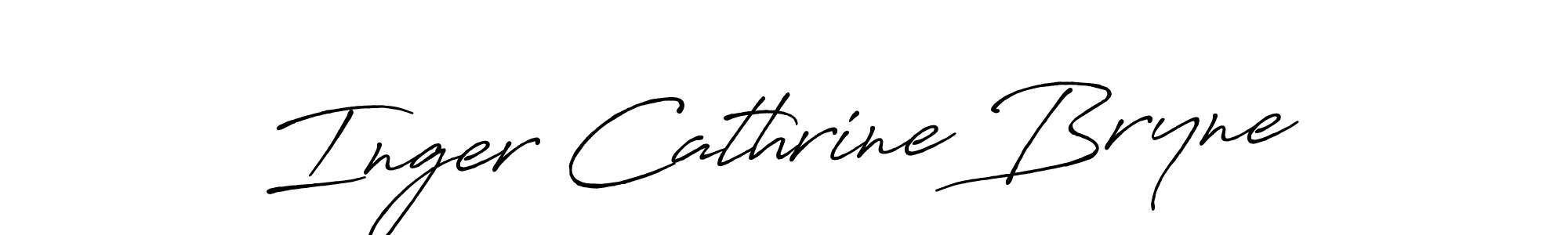 Make a beautiful signature design for name Inger Cathrine Bryne. With this signature (Antro_Vectra_Bolder) style, you can create a handwritten signature for free. Inger Cathrine Bryne signature style 7 images and pictures png