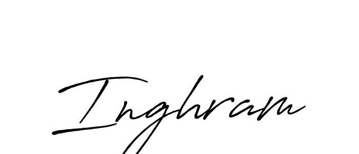 You should practise on your own different ways (Antro_Vectra_Bolder) to write your name (Inghram) in signature. don't let someone else do it for you. Inghram signature style 7 images and pictures png