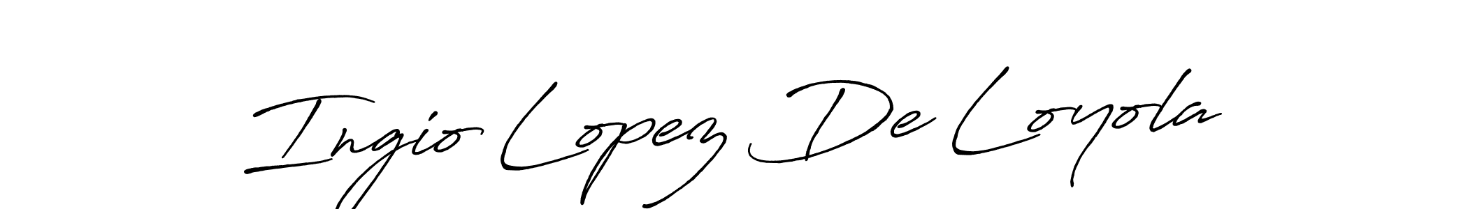 Make a beautiful signature design for name Ingio Lopez De Loyola. With this signature (Antro_Vectra_Bolder) style, you can create a handwritten signature for free. Ingio Lopez De Loyola signature style 7 images and pictures png