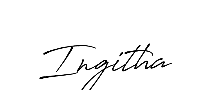 The best way (Antro_Vectra_Bolder) to make a short signature is to pick only two or three words in your name. The name Ingitha include a total of six letters. For converting this name. Ingitha signature style 7 images and pictures png