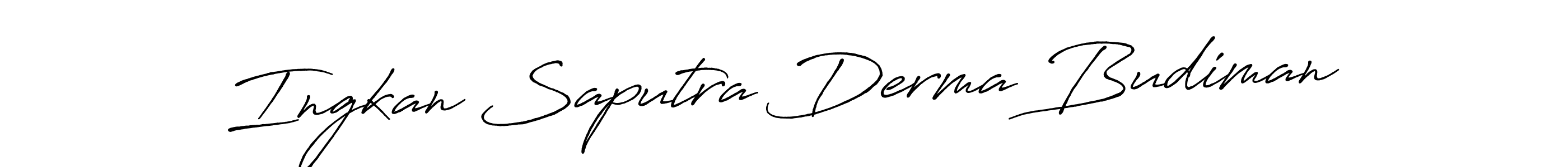 Create a beautiful signature design for name Ingkan Saputra Derma Budiman. With this signature (Antro_Vectra_Bolder) fonts, you can make a handwritten signature for free. Ingkan Saputra Derma Budiman signature style 7 images and pictures png