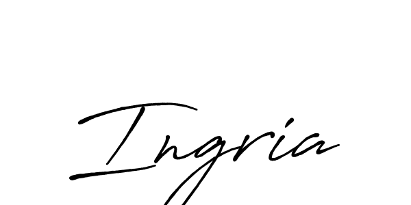 Make a beautiful signature design for name Ingria. With this signature (Antro_Vectra_Bolder) style, you can create a handwritten signature for free. Ingria signature style 7 images and pictures png