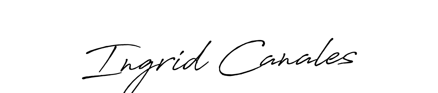 Make a beautiful signature design for name Ingrid Canales. With this signature (Antro_Vectra_Bolder) style, you can create a handwritten signature for free. Ingrid Canales signature style 7 images and pictures png