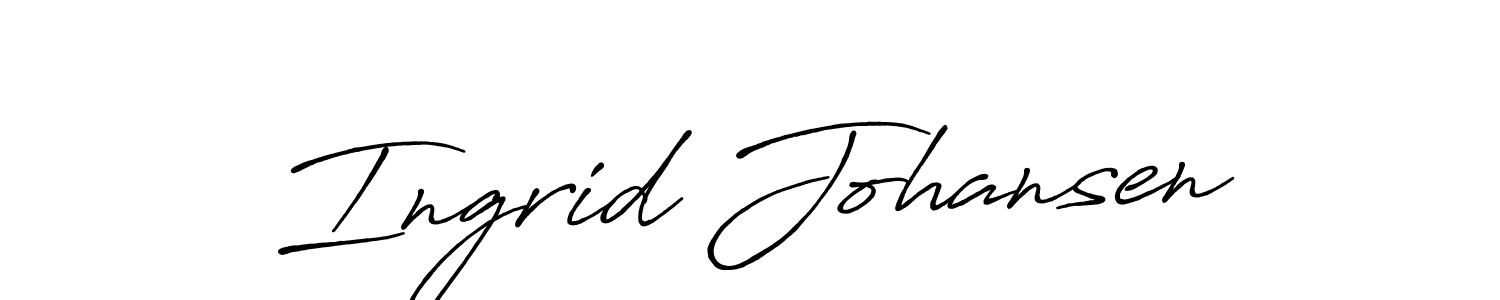 Make a beautiful signature design for name Ingrid Johansen. With this signature (Antro_Vectra_Bolder) style, you can create a handwritten signature for free. Ingrid Johansen signature style 7 images and pictures png