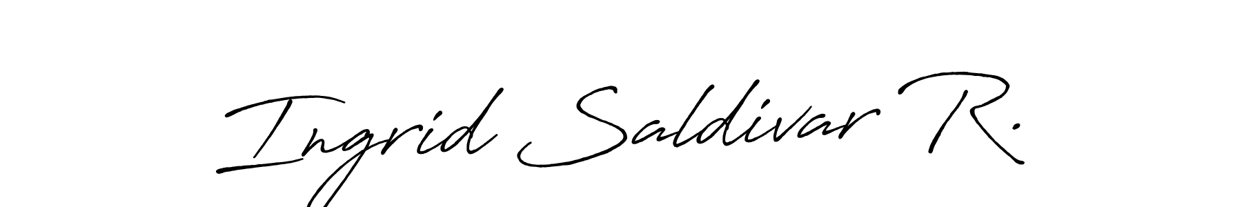 Make a beautiful signature design for name Ingrid Saldivar R.. With this signature (Antro_Vectra_Bolder) style, you can create a handwritten signature for free. Ingrid Saldivar R. signature style 7 images and pictures png