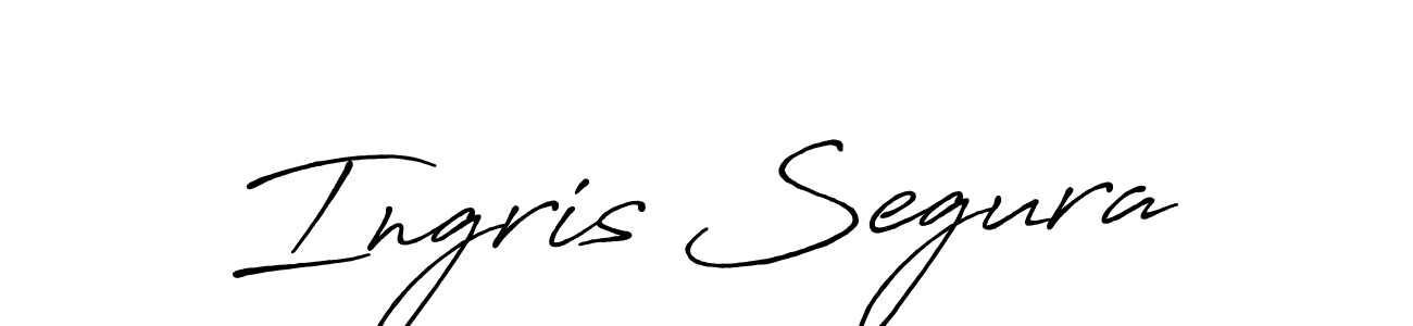 You should practise on your own different ways (Antro_Vectra_Bolder) to write your name (Ingris Segura) in signature. don't let someone else do it for you. Ingris Segura signature style 7 images and pictures png