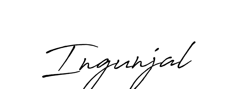 Similarly Antro_Vectra_Bolder is the best handwritten signature design. Signature creator online .You can use it as an online autograph creator for name Ingunjal. Ingunjal signature style 7 images and pictures png