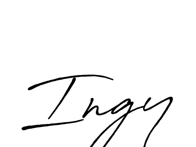 if you are searching for the best signature style for your name Ingy. so please give up your signature search. here we have designed multiple signature styles  using Antro_Vectra_Bolder. Ingy signature style 7 images and pictures png