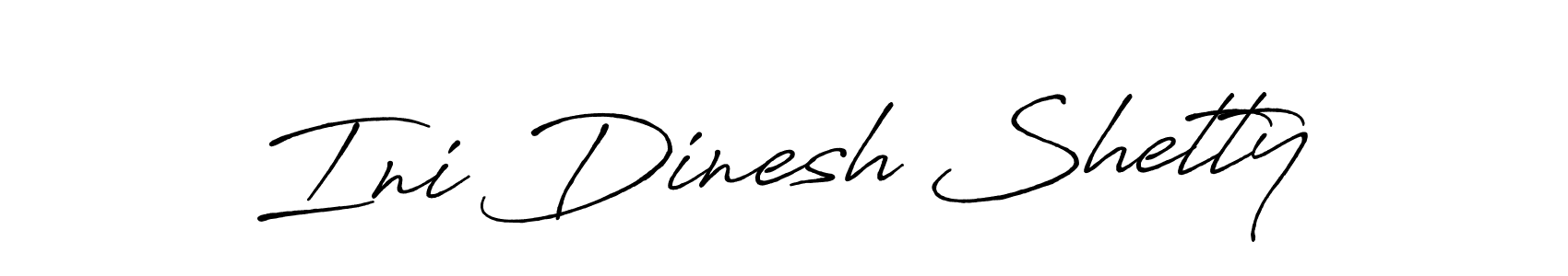 Create a beautiful signature design for name Ini Dinesh Shetty. With this signature (Antro_Vectra_Bolder) fonts, you can make a handwritten signature for free. Ini Dinesh Shetty signature style 7 images and pictures png