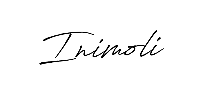 How to make Inimoli name signature. Use Antro_Vectra_Bolder style for creating short signs online. This is the latest handwritten sign. Inimoli signature style 7 images and pictures png