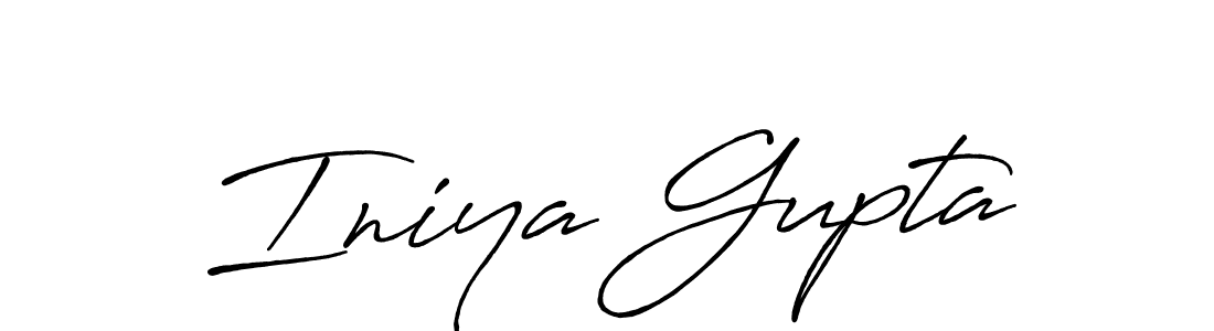 How to make Iniya Gupta signature? Antro_Vectra_Bolder is a professional autograph style. Create handwritten signature for Iniya Gupta name. Iniya Gupta signature style 7 images and pictures png