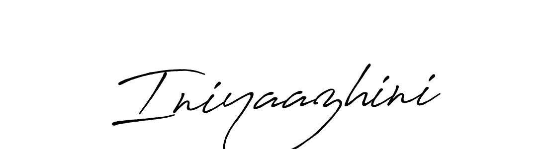 You should practise on your own different ways (Antro_Vectra_Bolder) to write your name (Iniyaazhini) in signature. don't let someone else do it for you. Iniyaazhini signature style 7 images and pictures png