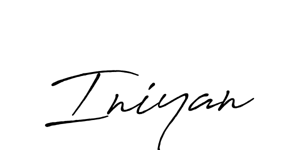 Also we have Iniyan name is the best signature style. Create professional handwritten signature collection using Antro_Vectra_Bolder autograph style. Iniyan signature style 7 images and pictures png