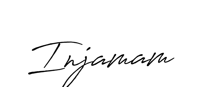 Create a beautiful signature design for name Injamam. With this signature (Antro_Vectra_Bolder) fonts, you can make a handwritten signature for free. Injamam signature style 7 images and pictures png