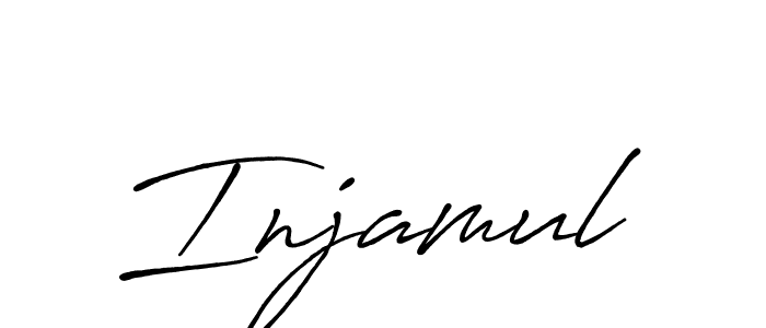 How to make Injamul name signature. Use Antro_Vectra_Bolder style for creating short signs online. This is the latest handwritten sign. Injamul signature style 7 images and pictures png
