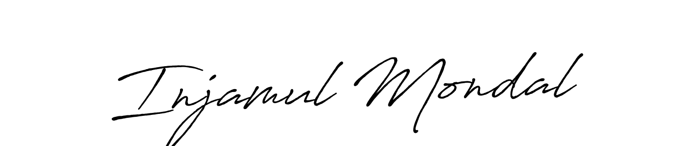 Create a beautiful signature design for name Injamul Mondal. With this signature (Antro_Vectra_Bolder) fonts, you can make a handwritten signature for free. Injamul Mondal signature style 7 images and pictures png