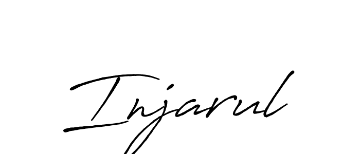 How to make Injarul name signature. Use Antro_Vectra_Bolder style for creating short signs online. This is the latest handwritten sign. Injarul signature style 7 images and pictures png