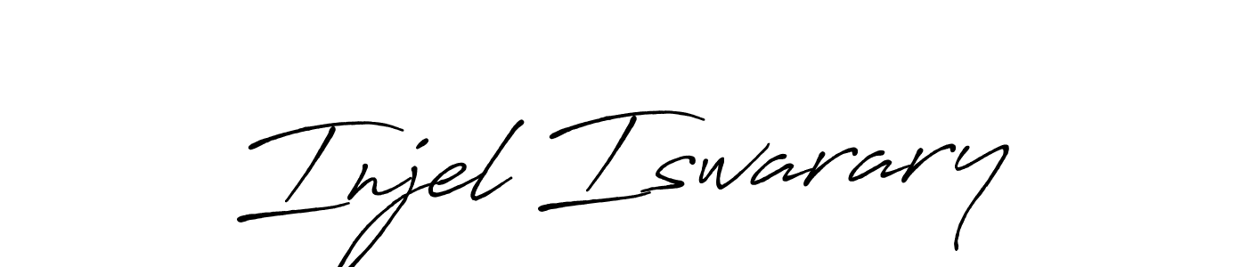 Create a beautiful signature design for name Injel Iswarary. With this signature (Antro_Vectra_Bolder) fonts, you can make a handwritten signature for free. Injel Iswarary signature style 7 images and pictures png