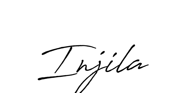 You should practise on your own different ways (Antro_Vectra_Bolder) to write your name (Injila) in signature. don't let someone else do it for you. Injila signature style 7 images and pictures png