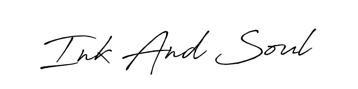 Create a beautiful signature design for name Ink And Soul. With this signature (Antro_Vectra_Bolder) fonts, you can make a handwritten signature for free. Ink And Soul signature style 7 images and pictures png