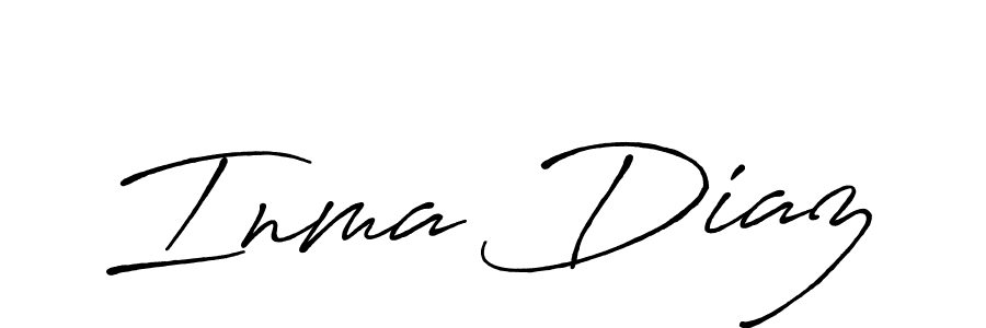 Make a beautiful signature design for name Inma Diaz. With this signature (Antro_Vectra_Bolder) style, you can create a handwritten signature for free. Inma Diaz signature style 7 images and pictures png