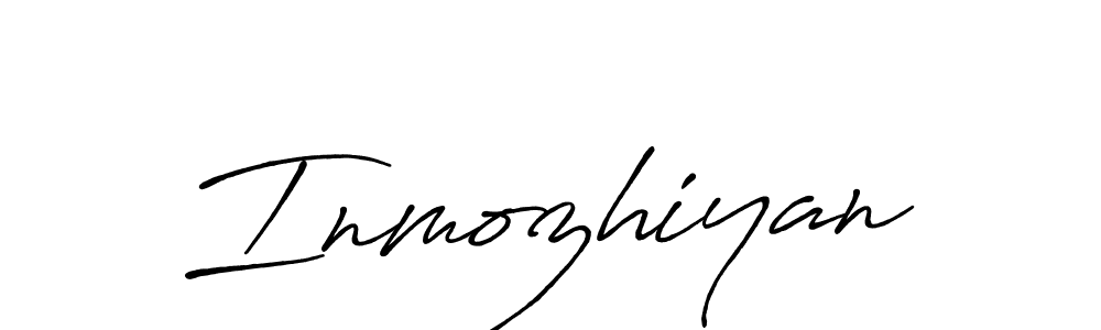 Use a signature maker to create a handwritten signature online. With this signature software, you can design (Antro_Vectra_Bolder) your own signature for name Inmozhiyan. Inmozhiyan signature style 7 images and pictures png