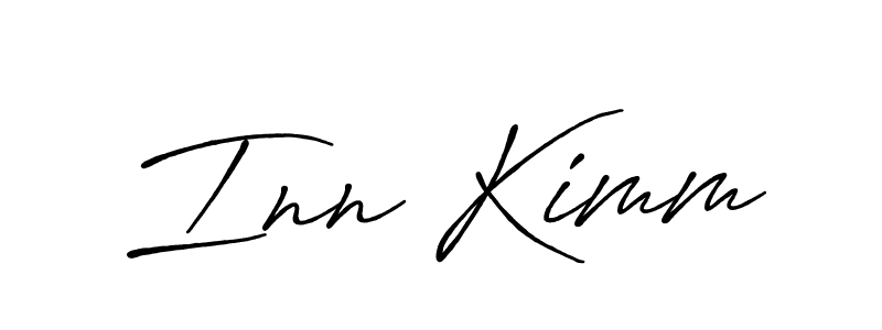 You should practise on your own different ways (Antro_Vectra_Bolder) to write your name (Inn Kimm) in signature. don't let someone else do it for you. Inn Kimm signature style 7 images and pictures png