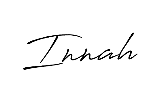 How to make Innah name signature. Use Antro_Vectra_Bolder style for creating short signs online. This is the latest handwritten sign. Innah signature style 7 images and pictures png