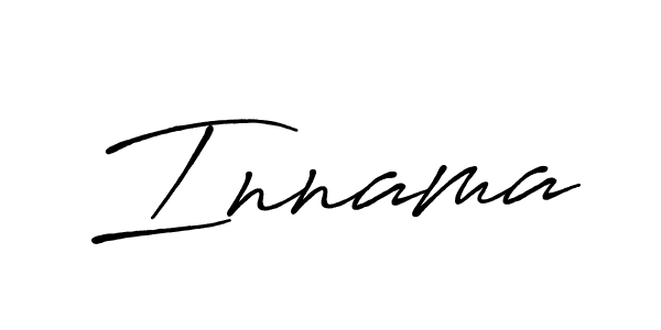 How to make Innama name signature. Use Antro_Vectra_Bolder style for creating short signs online. This is the latest handwritten sign. Innama signature style 7 images and pictures png