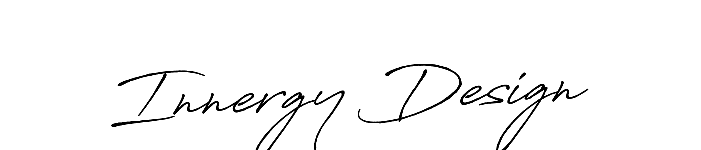 Create a beautiful signature design for name Innergy Design. With this signature (Antro_Vectra_Bolder) fonts, you can make a handwritten signature for free. Innergy Design signature style 7 images and pictures png