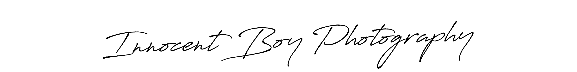 Use a signature maker to create a handwritten signature online. With this signature software, you can design (Antro_Vectra_Bolder) your own signature for name Innocent Boy Photography. Innocent Boy Photography signature style 7 images and pictures png
