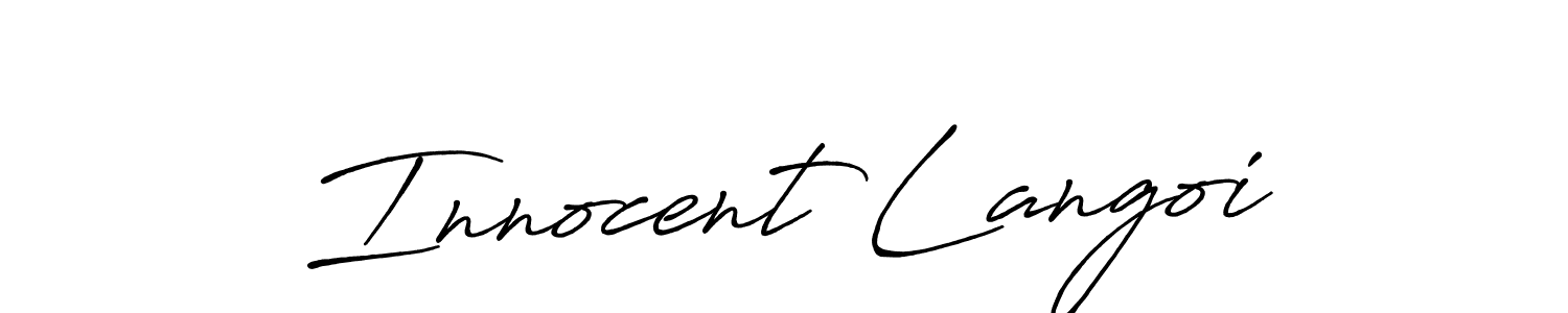 Create a beautiful signature design for name Innocent Langoi. With this signature (Antro_Vectra_Bolder) fonts, you can make a handwritten signature for free. Innocent Langoi signature style 7 images and pictures png