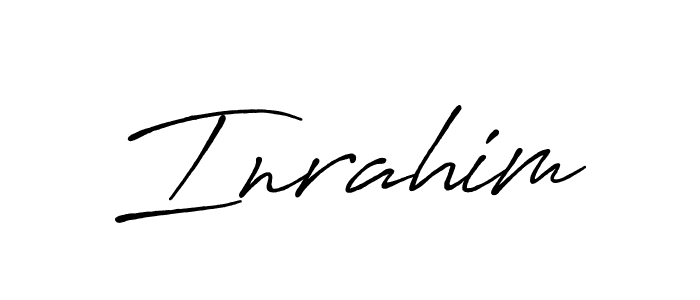 Design your own signature with our free online signature maker. With this signature software, you can create a handwritten (Antro_Vectra_Bolder) signature for name Inrahim. Inrahim signature style 7 images and pictures png