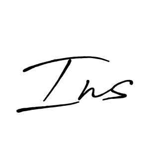 How to make Ins signature? Antro_Vectra_Bolder is a professional autograph style. Create handwritten signature for Ins name. Ins signature style 7 images and pictures png