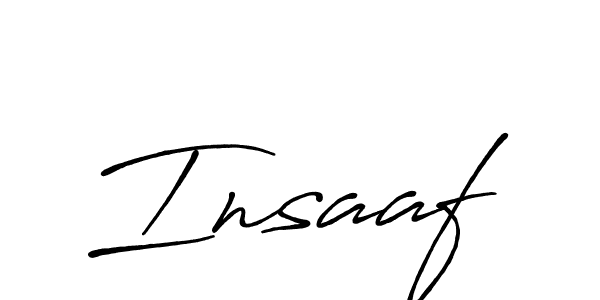 Create a beautiful signature design for name Insaaf. With this signature (Antro_Vectra_Bolder) fonts, you can make a handwritten signature for free. Insaaf signature style 7 images and pictures png