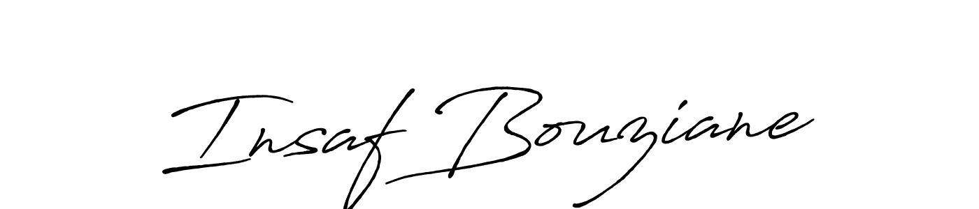 How to make Insaf Bouziane signature? Antro_Vectra_Bolder is a professional autograph style. Create handwritten signature for Insaf Bouziane name. Insaf Bouziane signature style 7 images and pictures png